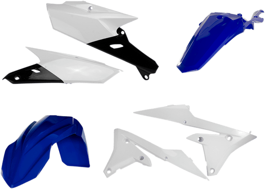 Acerbis 2449634891 Standard Body Replacement Plastic Kit in Blue and White for 2015-2019 Yamaha YZ and WR models.
