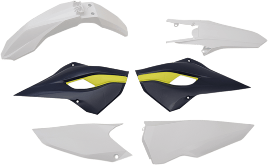 Acerbis 2393445135 Standard Body Replacement Plastic Kit in Husqvarna White and Dark Blue for 2014-2016 TC and FC models