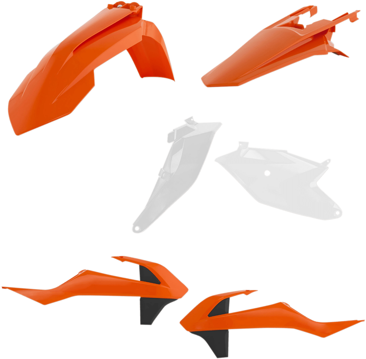 Acerbis 2686015909 Standard Body Replacement Plastic Kit in Orange/White/Black for KTM/Husqvarna