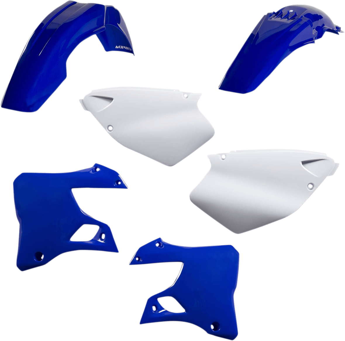 Acerbis 2041270207 Standard Body Replacement Plastic Kit in Blue and White for 1996-1999 Yamaha YZ125 and YZ250 motorcycles