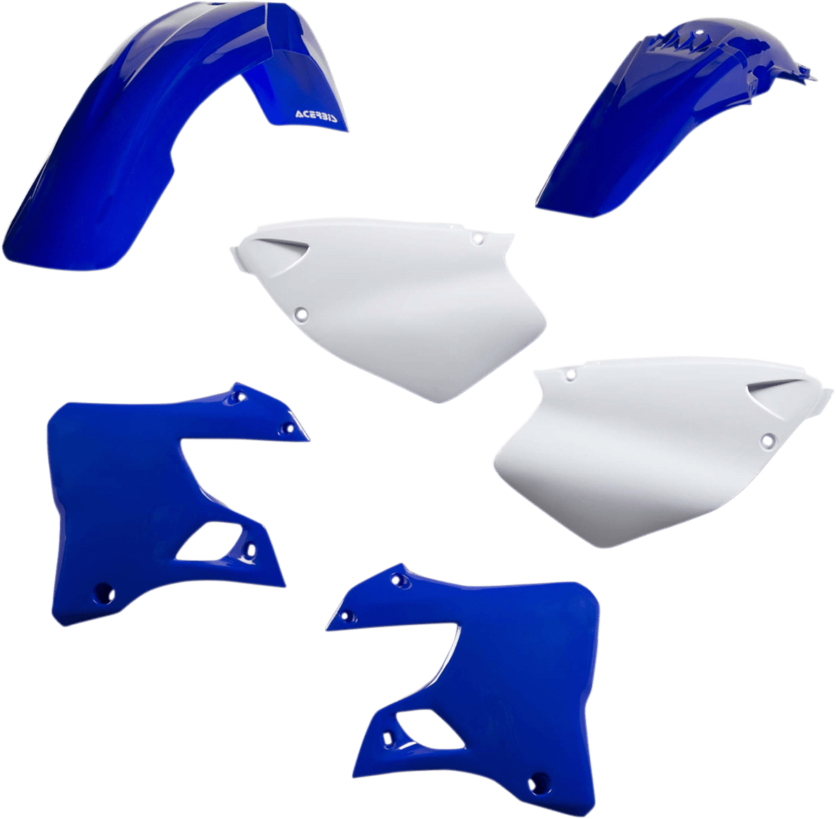 Acerbis 2041290242 Standard Body Replacement Plastic Kit in Blue and White for 2000-2001 Yamaha YZ125 and YZ250 motorcycles