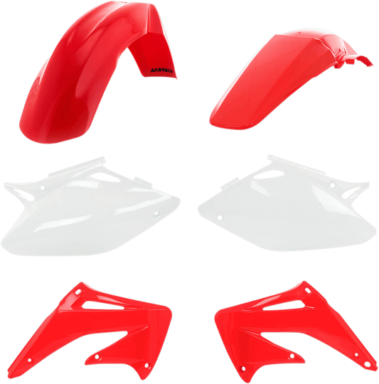 Acerbis 2070960244 Standard Body Replacement Plastic Kit in CR Red and White for 2002-2003 Honda CRF450R models.