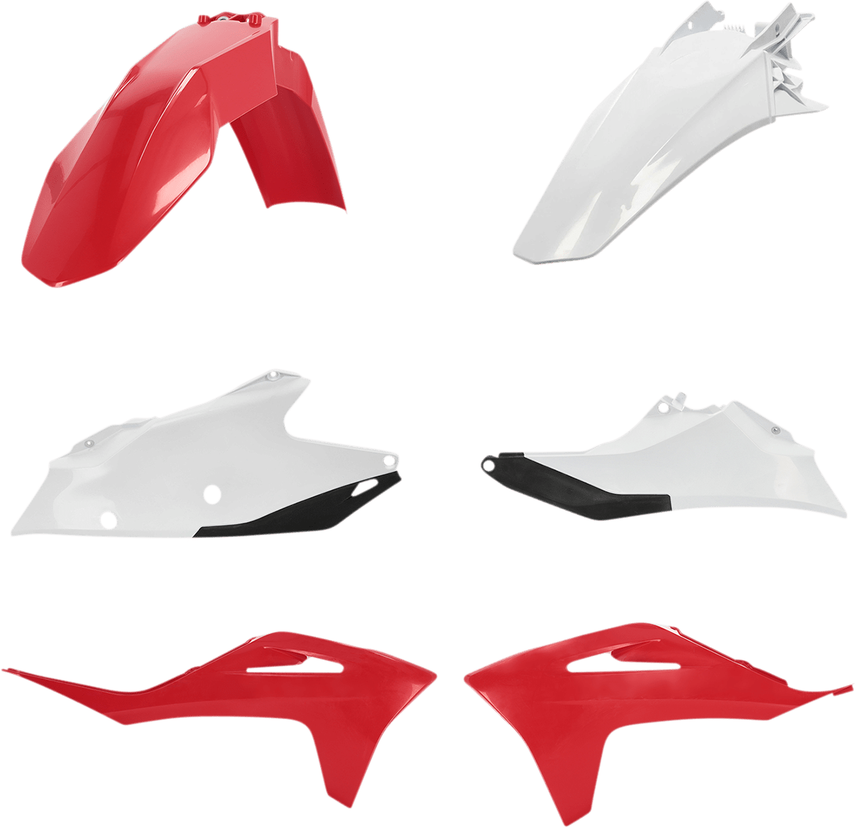 Acerbis 2872807118 Standard Body Replacement Plastic Kit in iconic Gas Gas Red, White, and Black for 2021-2023 Gas Gas EC motorcycles