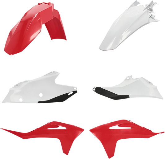 Acerbis 2872807118 Standard Body Replacement Plastic Kit in iconic Gas Gas Red, White, and Black for 2021-2023 Gas Gas EC motorcycles
