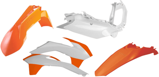 Acerbis 2314314891 Standard Body Replacement Plastic Kit in KTM Orange and White for 2012-2016 KTM SX and XC motorcycles