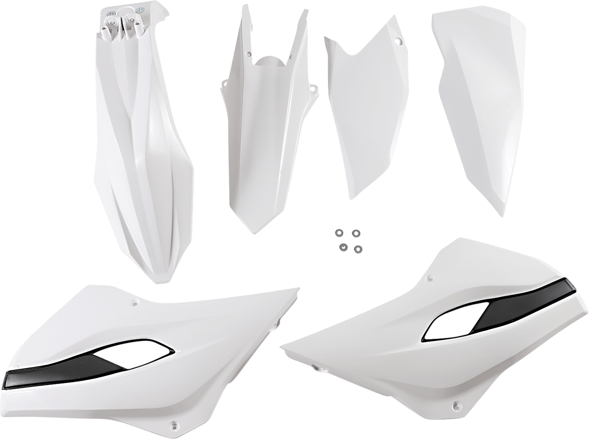 Acerbis 2393444584 Standard Body Replacement Plastic Kit in Husqvarna White for 2014-2016 TC and FC models