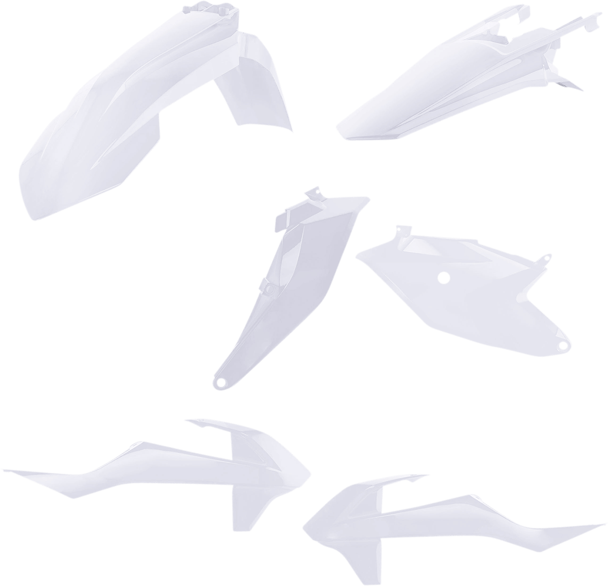 Acerbis 2686017118 Standard Body Replacement Plastic Kit in White for Gas Gas MC 85, Husqvarna TC 85, and KTM 85 SX motorcycles