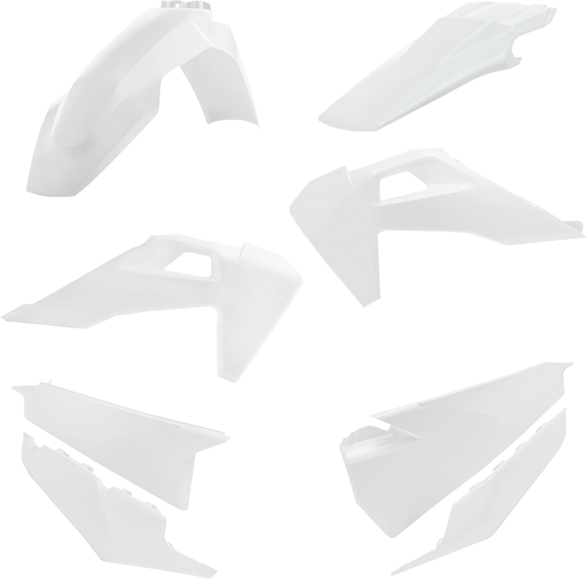 Acerbis 2726567428 Standard Body Replacement Plastic Kit in '22 OEM White for 2019-2022 Husqvarna FC, FX, TC, and TX motorcycles