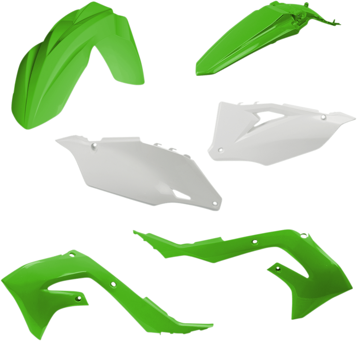 Acerbis 2736286812 Standard Body Replacement Plastic Kit in '20 OEM Green for 2019-2024 Kawasaki KX250 and KX450 motorcycles