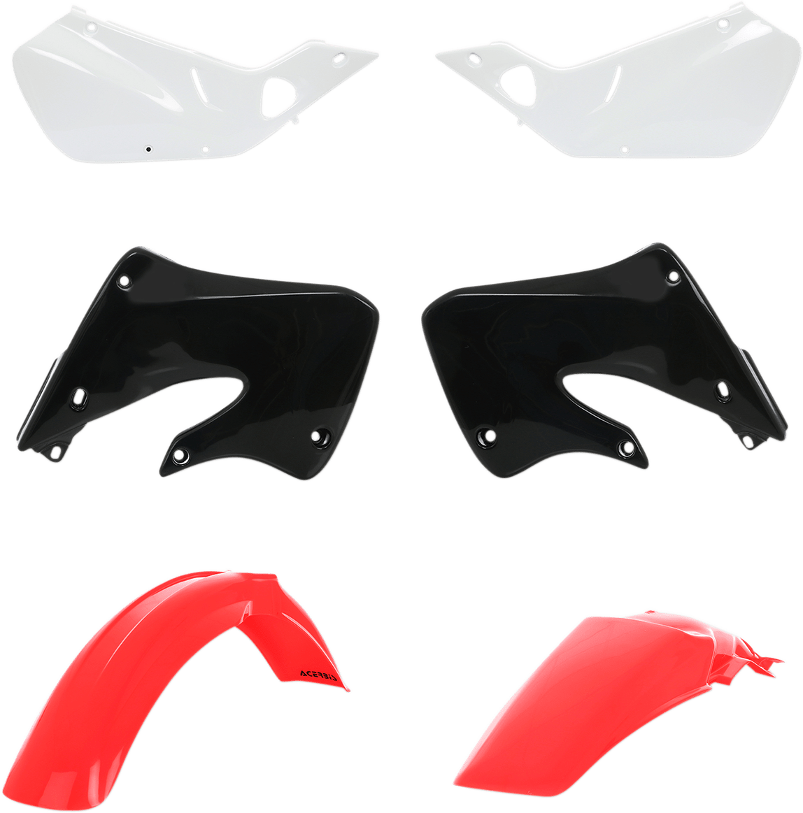 Acerbis 2040910207 Standard Replacement Plastic Kit in Red for 1997-1999 Honda CR