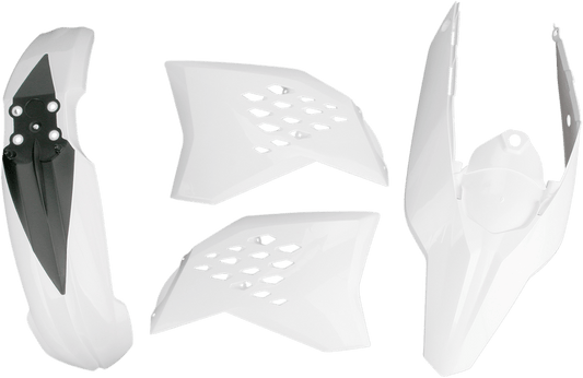 Acerbis 2082030002 Standard Body Plastic Kit in White and Black for 2007-2010 KTM off-road motorcycles