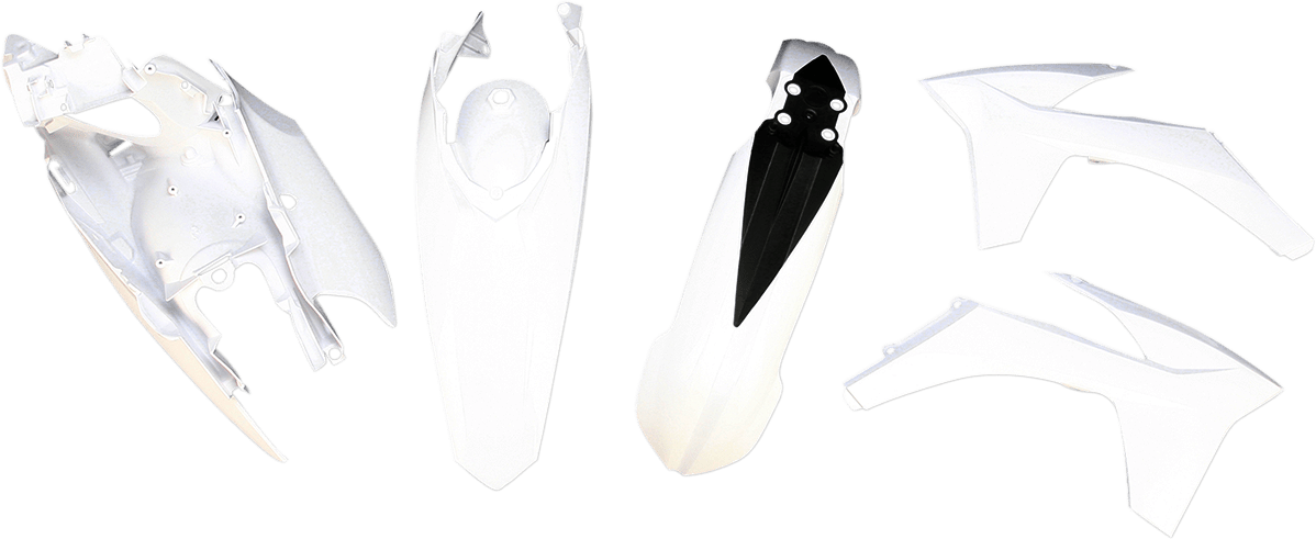 Acerbis 2250390002 Standard Body Replacement Plastic Kit in White for KTM EX/XC dirt bikes