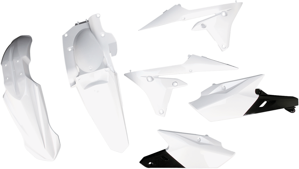 Acerbis 2374184586 Standard Body Replacement Plastic Kit in White for 2014-2018 Yamaha YZ250F and 2014-2017 YZ450F