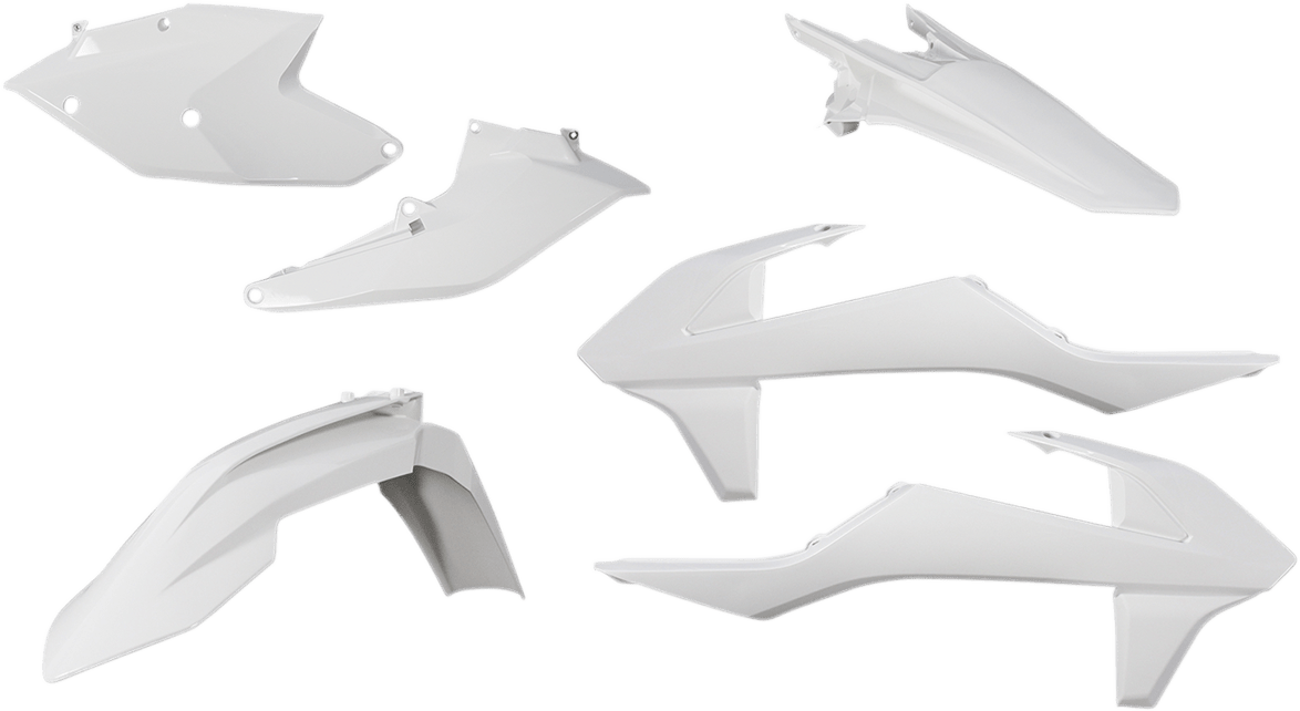 Acerbis 2421070002 Standard Body Replacement Plastic Kit in White for 2016-2018 KTM SX and XC motorcycles