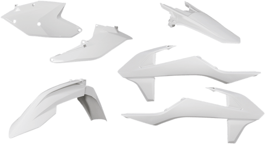 Acerbis 2421070002 Standard Body Replacement Plastic Kit in White for 2016-2018 KTM SX and XC motorcycles