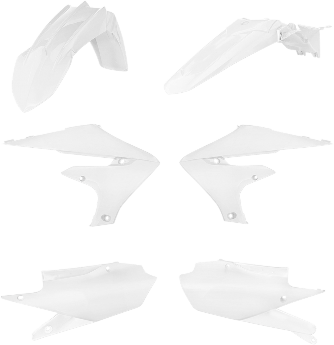 Acerbis 2685910002 Standard Body Replacement Plastic Kit in White for Yamaha YZ/WR