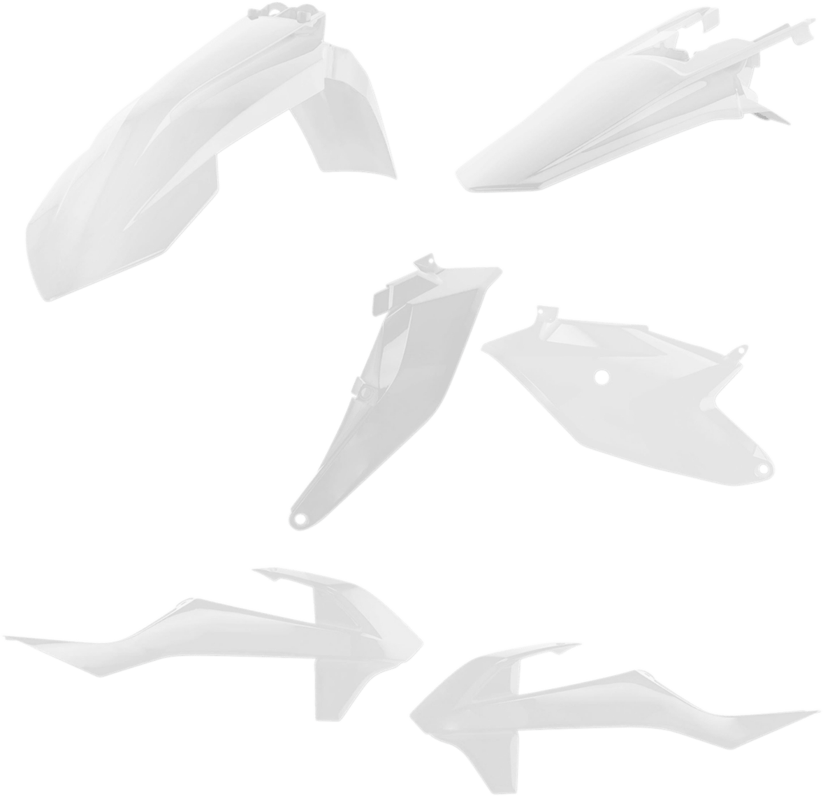 Acerbis 2686010002 Standard Body Replacement Plastic Kit in White for KTM/Husqvarna
