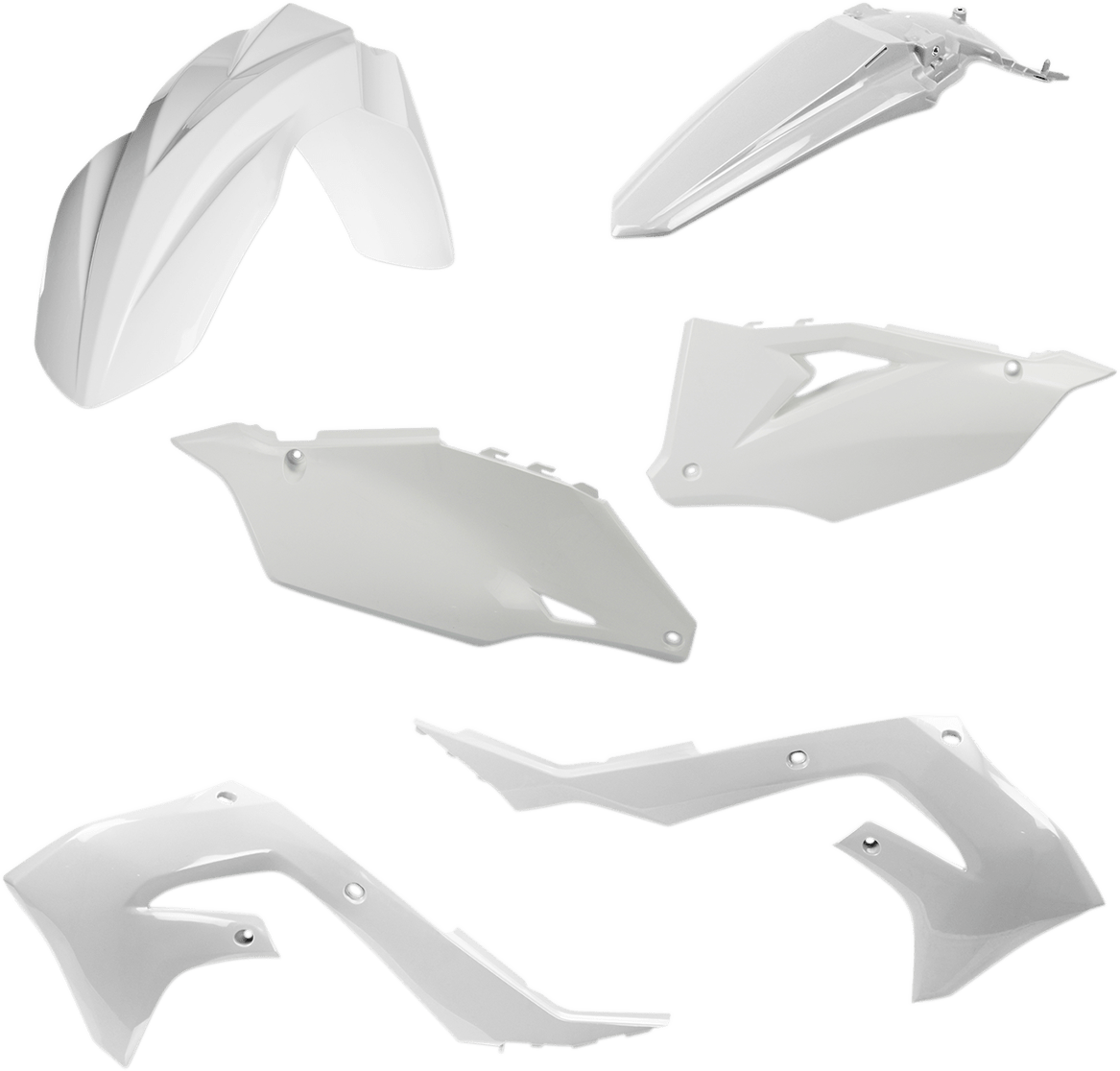 Acerbis 2736280002 Standard Replacement Plastic Kit in White for 2019-2024 Kawasaki KX