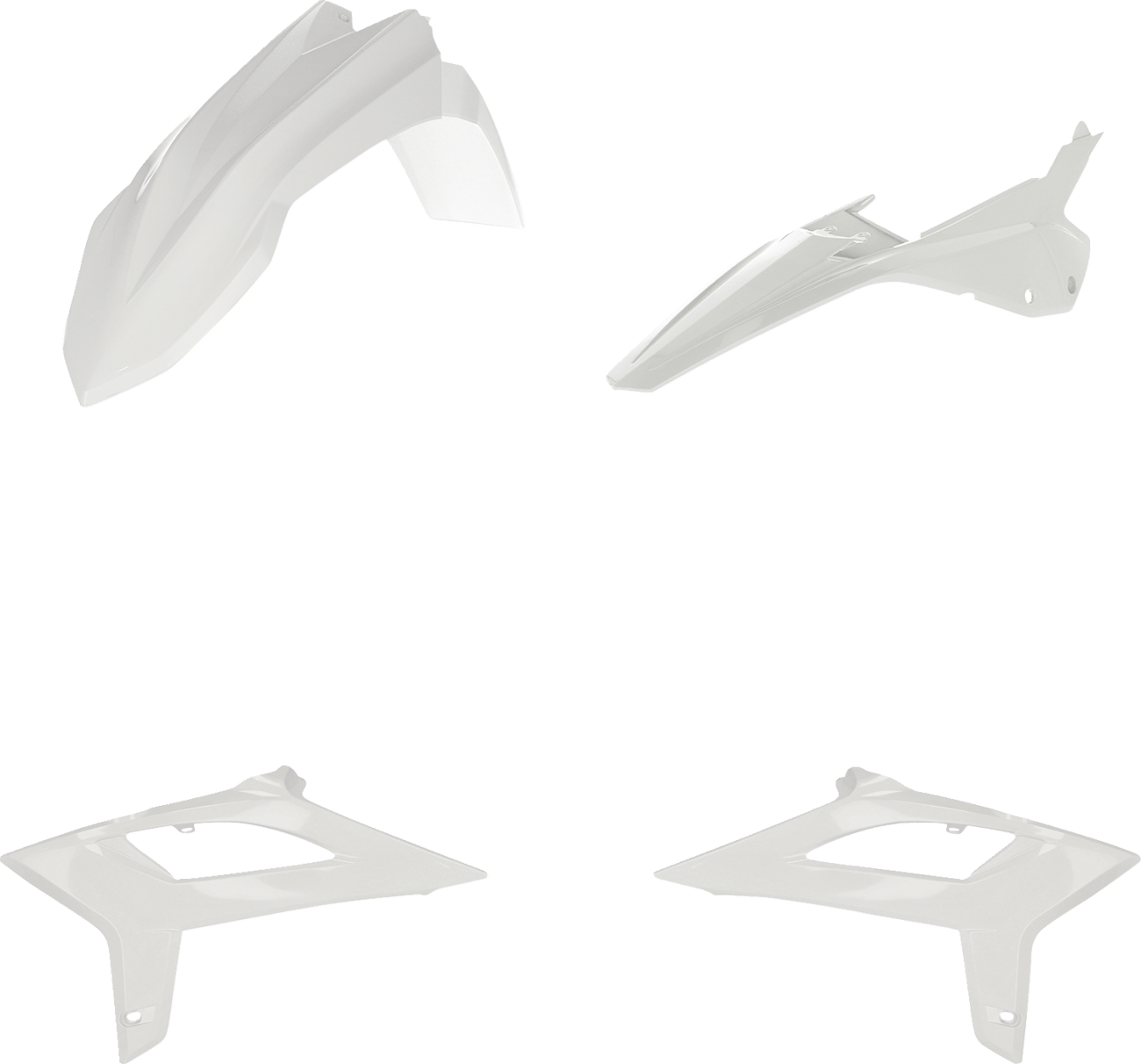 Acerbis 2979650002 Standard Body Replacement Plastic Kit in White for 2023-2024 Beta 300 RX motorcycles