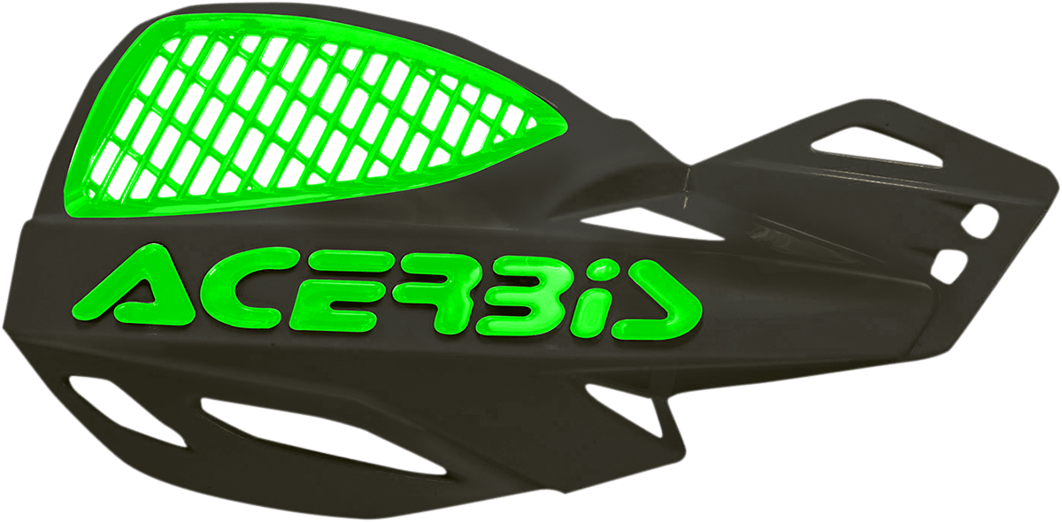 ACERBIS Vented Uniko Handguards - Black/Green 2072671043 - Moto - House MX