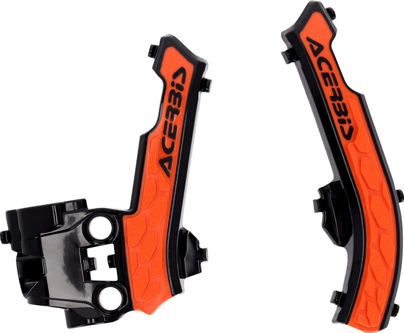 Acerbis 2979615229 X-Grip Frame Guards in Black/Orange for youth KTM and Husqvarna models