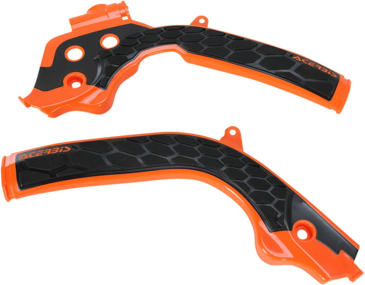 Acerbis 2449535225 X-Grip Frame Guards in Orange/Black for KTM and Husqvarna models