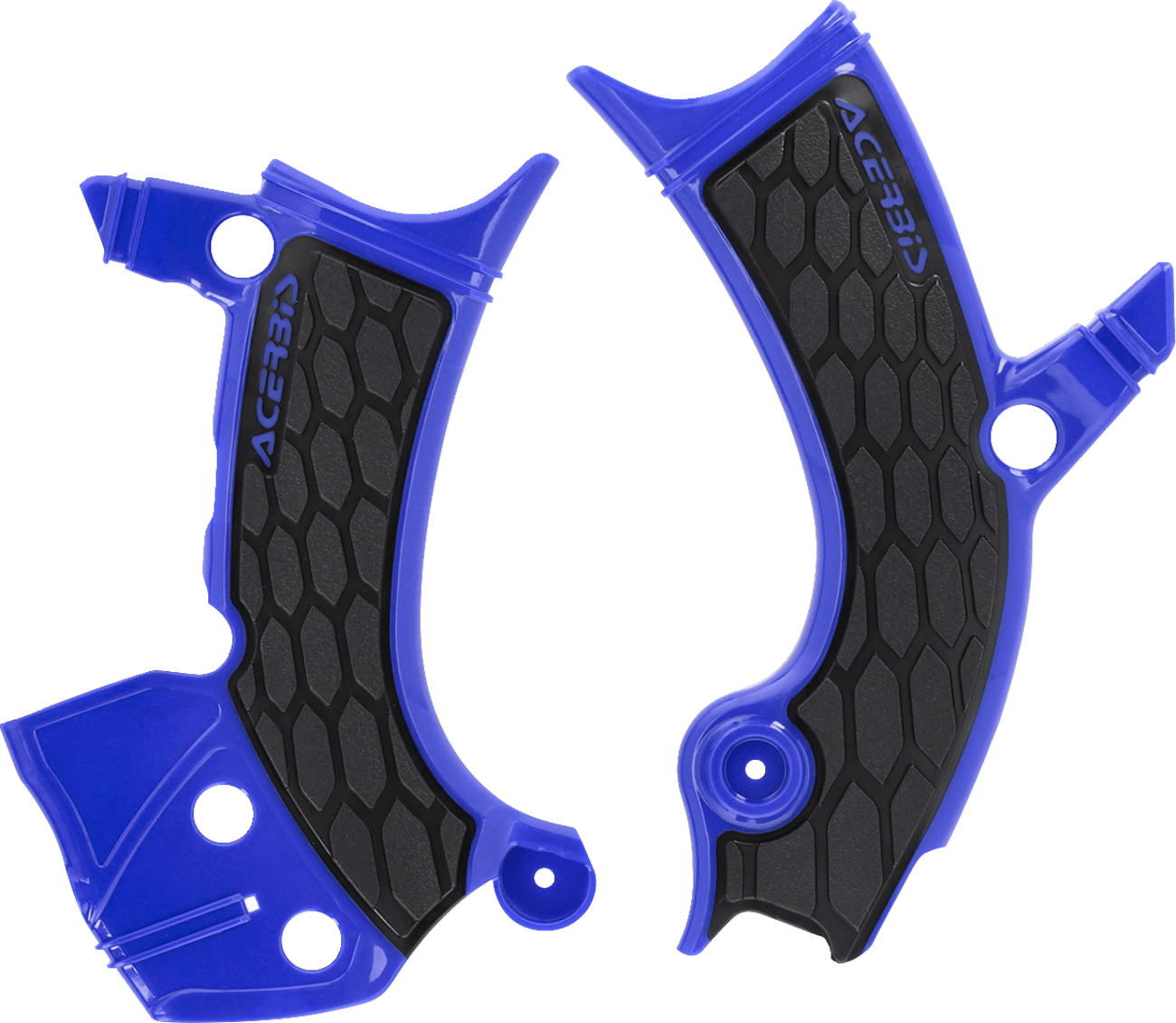 Acerbis 2985901034 X-Grip Frame Guards in Blue/Black for 2024-2025 Yamaha WR250F/WR450F