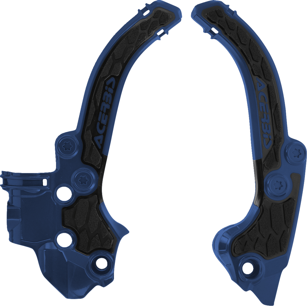 Acerbis 2985911034 X-Grip Frame Guards in Black/Blue for KTM 50 SX / TC50