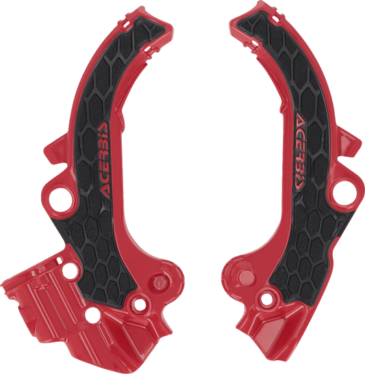 Acerbis 2985891018 X-Grip Frame Guards in Black/Red for KTM 65 SX / TC65