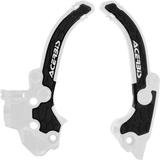 Acerbis 2985911035 X-Grip Frame Guards in Black/White for KTM 50 SX / TC50