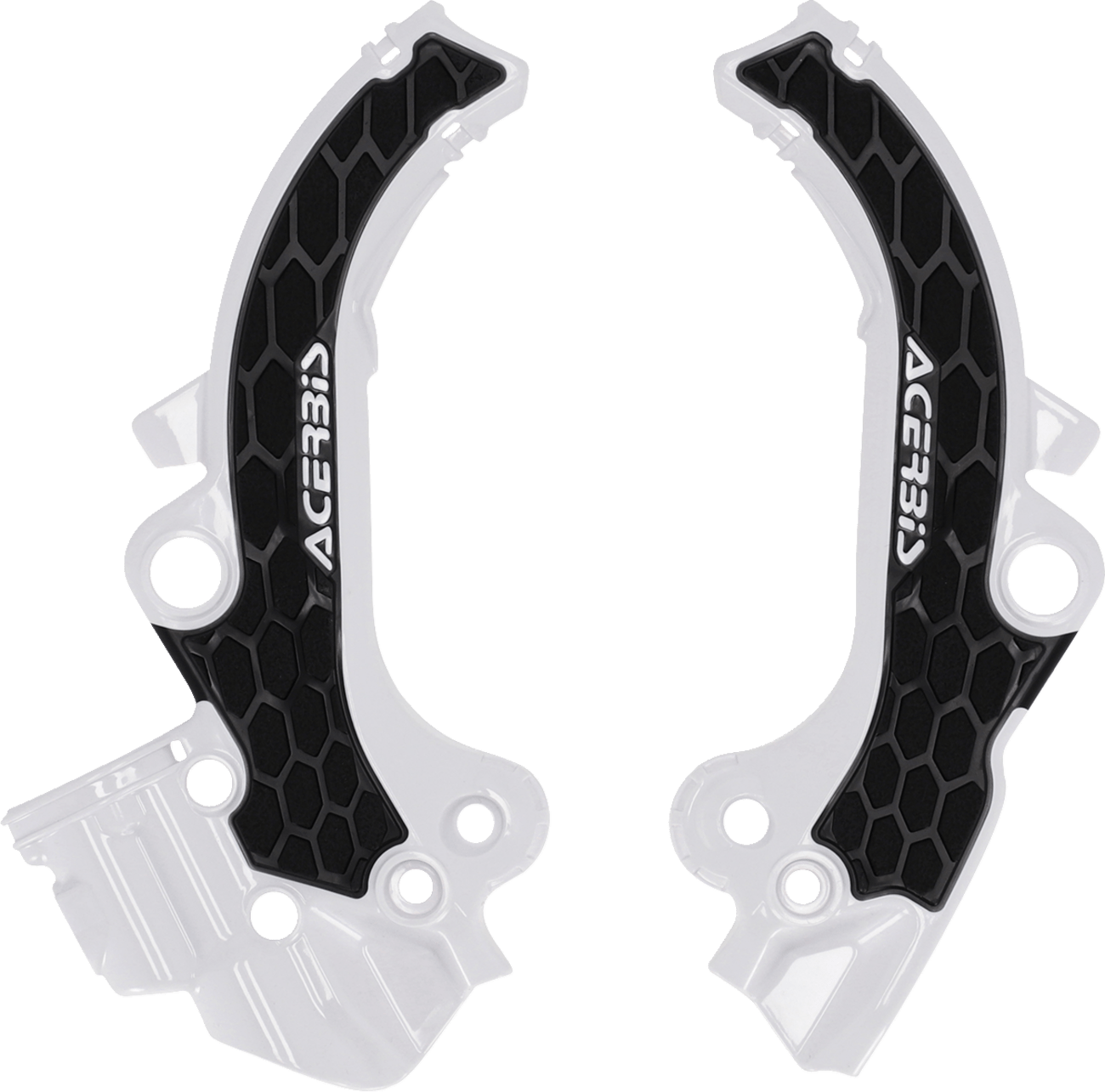Acerbis 2985891035 X-Grip Frame Guards in Black/White for KTM 65 SX / TC65