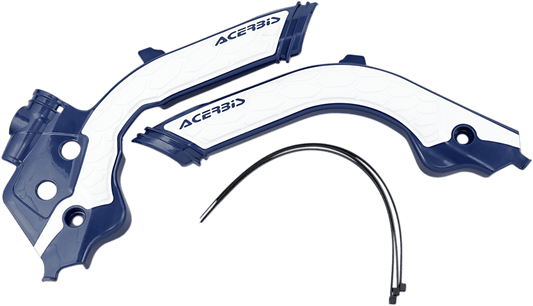 ACERBIS X - Grip Frame Guards - Blue/White - Gas Gas | Husqvarna 2733451006 - Moto - House MX