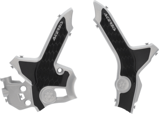 Acerbis 2979621019 X-Grip Frame Guards in Gray/Black for 2021-2024 Honda CRF300L/ABS