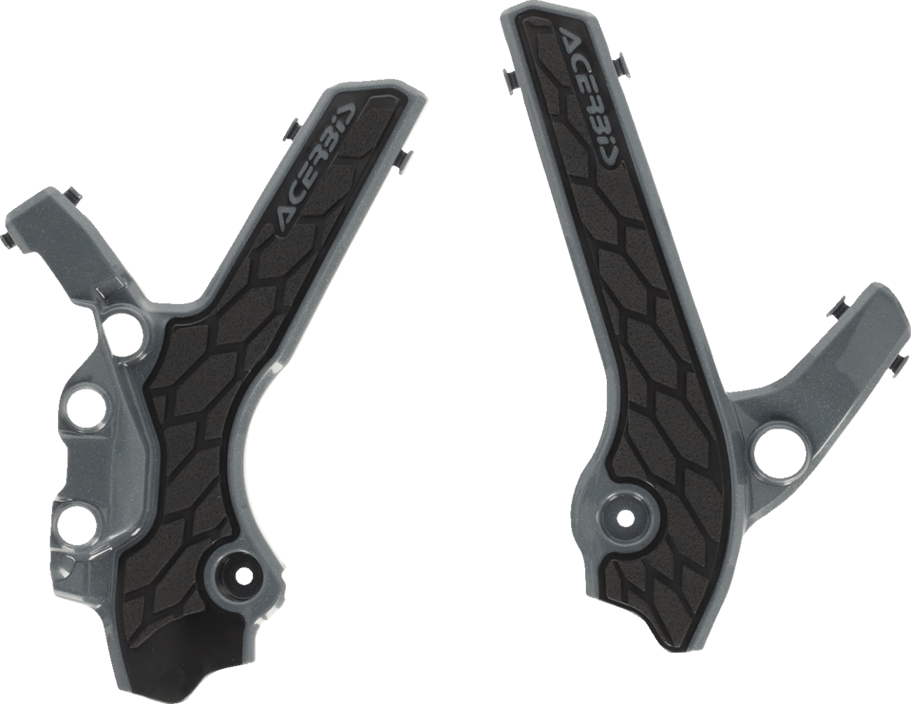 Acerbis 2983341019 X-Grip Frame Guards in Gray/Black for 2000-2023 Suzuki DR-Z400S/SM