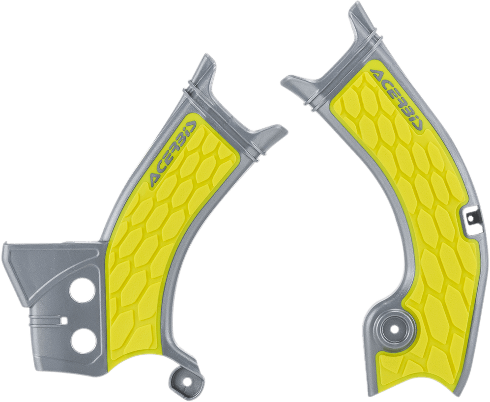 Acerbis 2686601120 X-Grip Frame Guards in Gray/Yellow for 2018-2025 Suzuki RM-Z
