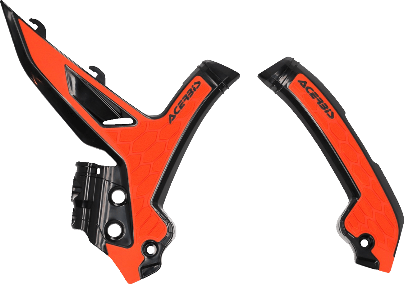 Acerbis 2975045229 X-Grip Frame Guards in Orange/Black for 2023-2025 KTM 250/450 SX-F