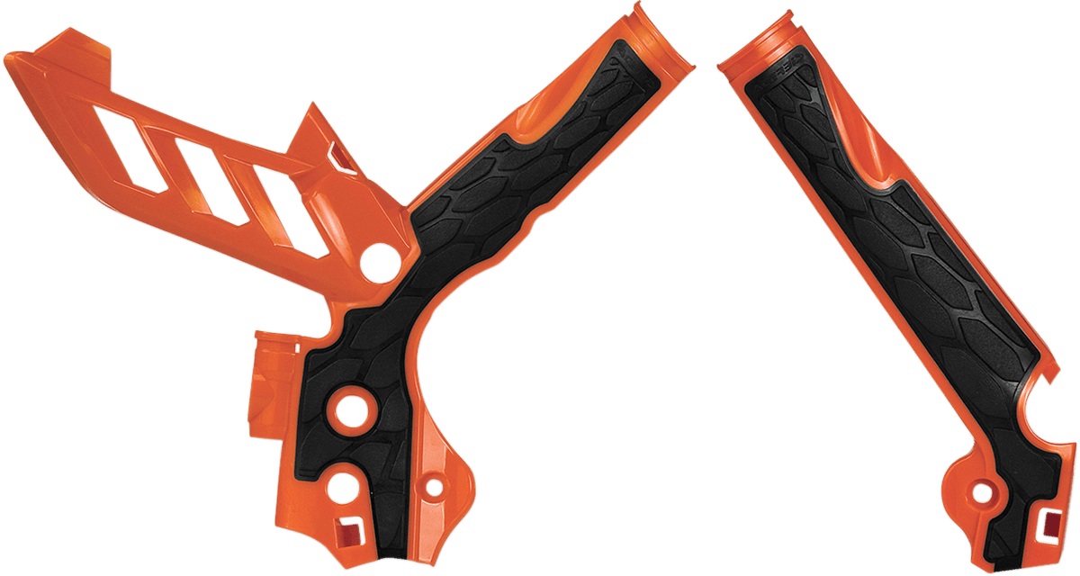 Acerbis 2374251008 X-Grip Frame Guards in Orange/Black for KTM 250 XC and 250 SX