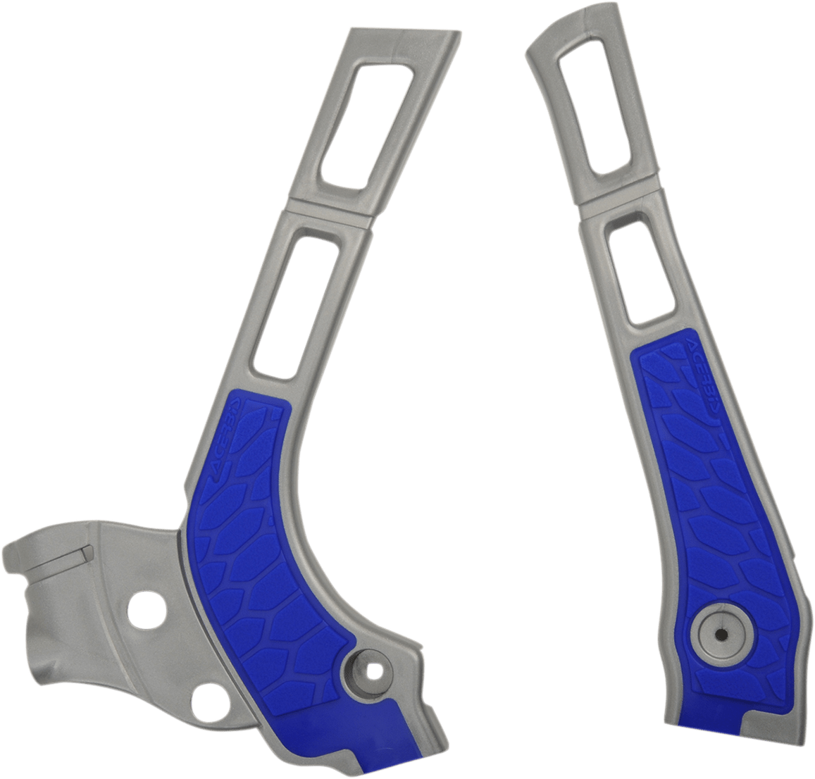 ACERBIS X - Grip Frame Guards - Silver/Blue - Part Number 2464741404 - Moto - House MX