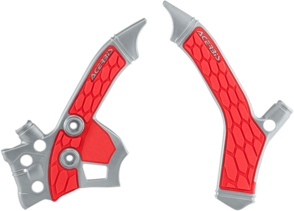 ACERBIS X - Grip Frame Guards - Silver/Red - CRF 250L 2726851418 - Moto - House MX