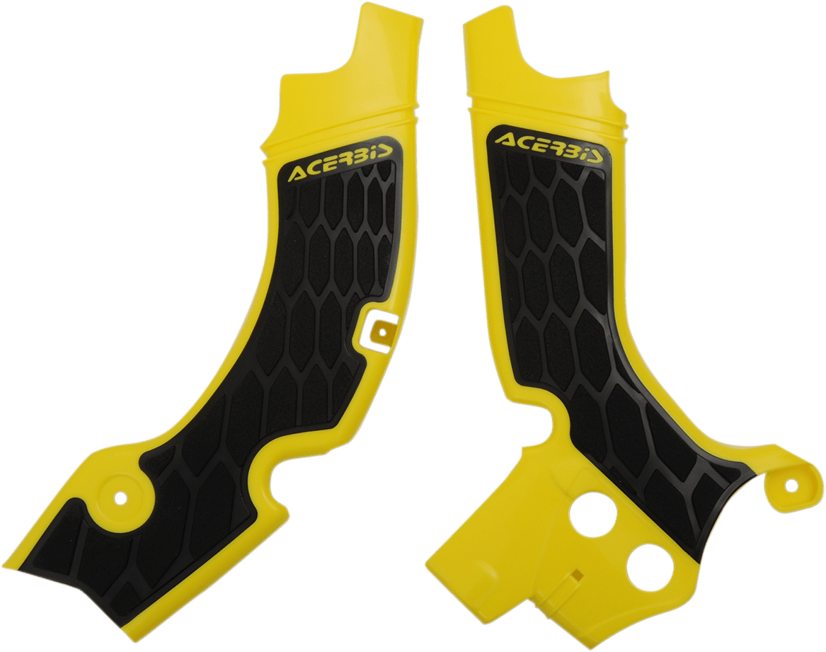 Acerbis 2630531017 X-Grip Frame Guards in Yellow/Black for Suzuki RM-Z450