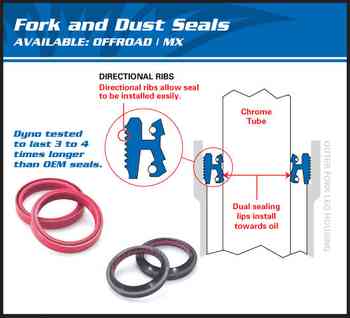 All Balls Fork and Dust Seal Kit 56 - 113 Kawasaki KX65 00 - 18 - Moto - House MX