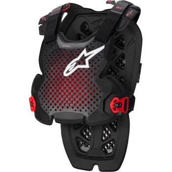 Alpinestars A - 1 Pro Chest Guard - Anthracite/Black/Red - Lightweight Men’s Adult Chest Protection - Moto - House MX