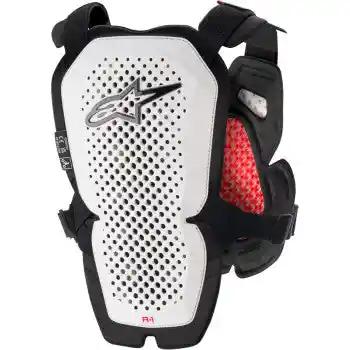 Alpinestars A - 1 Pro Chest Guard - White/Black/Red - Lightweight Men’s Adult Chest Protection - Moto - House MX