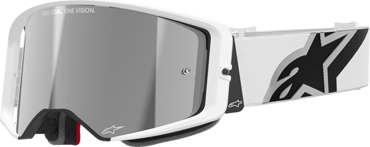 Alpinestars GOGGLES Supertech Goggle with Silver Mirror Lens - White Frame - 5100325 - 2055 - Moto - House MX