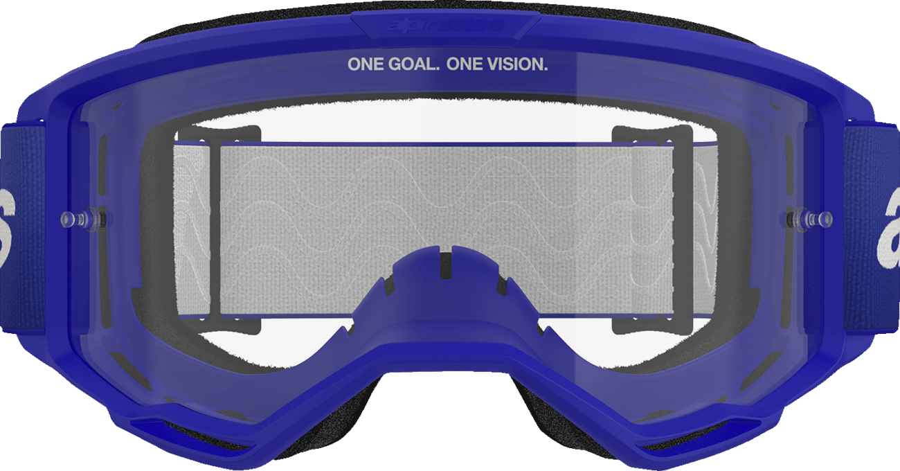Alpinestars GOGGLES Vision 3 Blue Wordmark with Clear Lens - 5103325 - 7189 - Moto - House MX