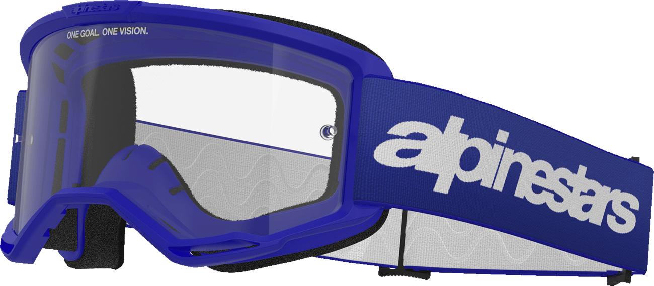 Alpinestars GOGGLES Vision 3 Blue Wordmark with Clear Lens - 5103325 - 7189 - Moto - House MX