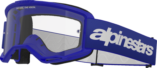 Alpinestars GOGGLES Vision 3 Blue Wordmark with Clear Lens - 5103325 - 7189 - Moto - House MX