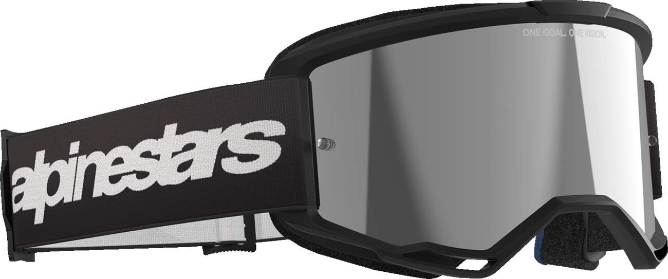 Alpinestars GOGGLES Vision 3 Goggle - Black with Silver Mirror Lens - 5103225 - 1456 - Moto - House MX