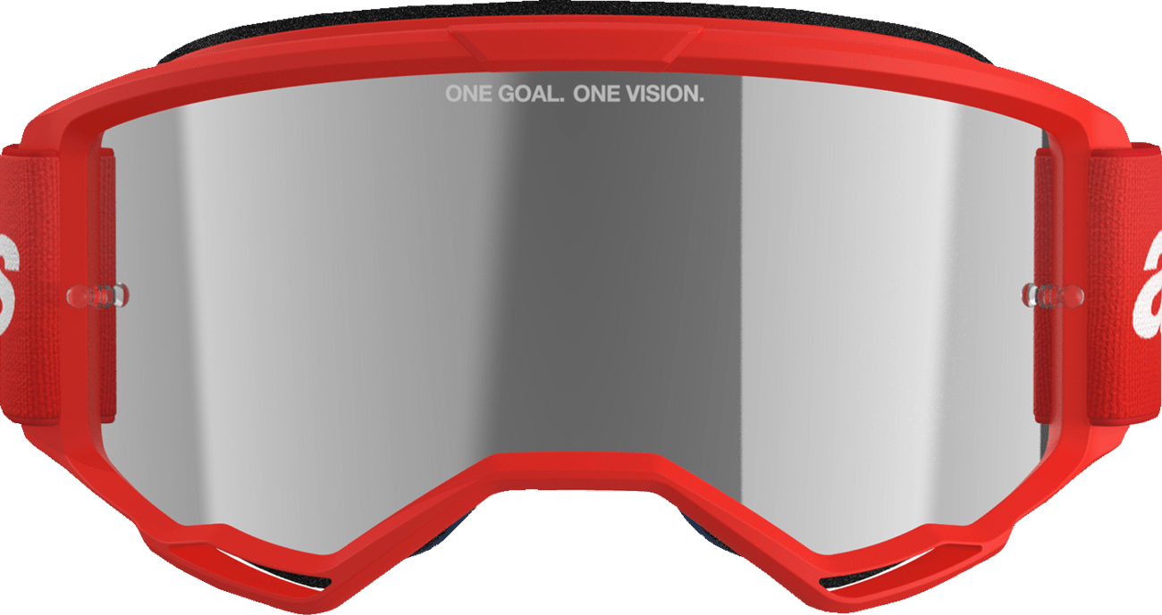 Alpinestars GOGGLES Vision 3 Goggle - Red with Silver Mirror Lens - 5103325 - 3094 - Moto - House MX
