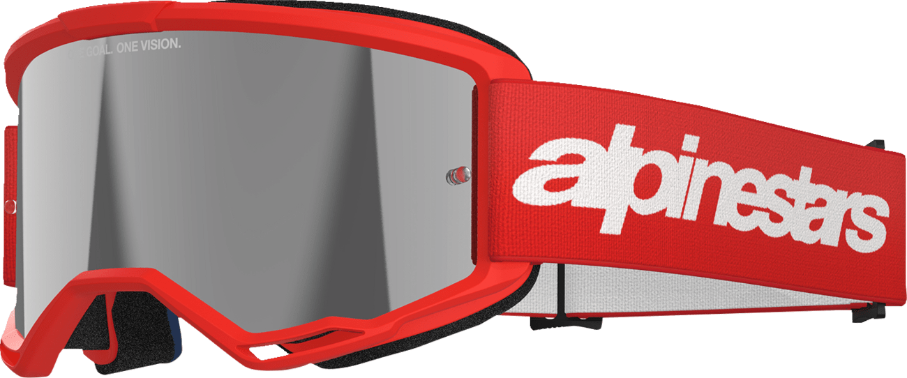 Alpinestars GOGGLES Vision 3 Goggle - Red with Silver Mirror Lens - 5103325 - 3094 - Moto - House MX